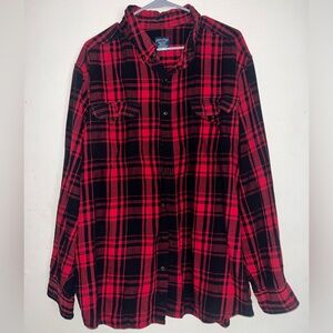 Faded Glory Men’s 2x Red and Black Flannel